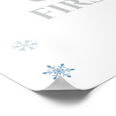 Winter Onederland Bear Blue First Welcome Sign Poster (Hoek)