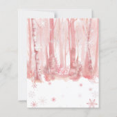 Winter Onederland Bear Pink First Birthday Budget (Achterkant)