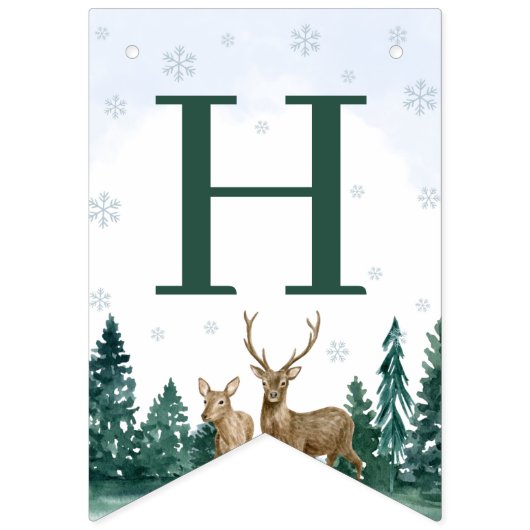 Winter ONEderland Birthday Banner (Tweede vlag)