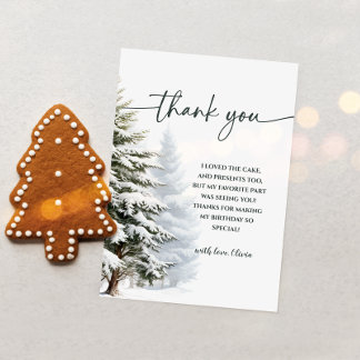 Winter Onederland Birthday Hartelijk dank Kaart