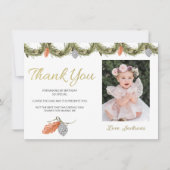 Winter Onederland Birthday Hartelijk dank Kaart (Voorkant)