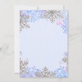 Winter Onederland Birthday Invitation Kaart (Achterkant)