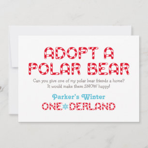Winter ONEderland Birthday Polar Beer Favor Sign