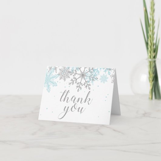 Winter Onederland Bleu Argent Merci (Devant)