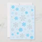 Winter Onederland Blue en Silver Boy 1st Birthday Kaart (Achterkant)