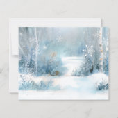 Winter Onederland Blue First Bday Photo Invitation (Achterkant)