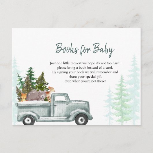 Winter ONEderland Books for Baby Uitnodiging Briefkaart (Voorkant)