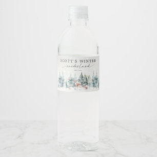 Winter ONEderland Bosland 1e Verjaardag Waterfles Etiket