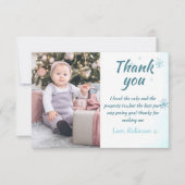 Winter Onederland Boy Carte de remerciements avec (Devant)