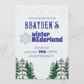 "Winter ONEderland" Boy's 1st birthday invitation (Devant)