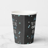 Winter ONEderland Chalkboard 1st verjaardag Papieren Bekers (Rechts)
