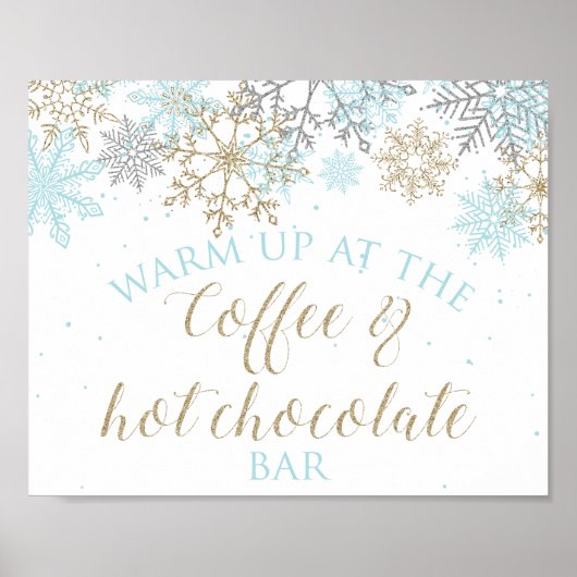 Winter Onederland Coffee & Hot Chocolate Bar Poster (Voorkant)