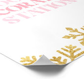 Winter Onederland Cookie Decorating Pink Gold Poster (Hoek)