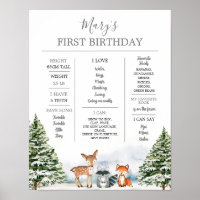 Winter Onederland Dier 1e verjaardag mijlpaal