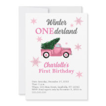 Winter ONEderland Eerste Birthday-uitnodigingen