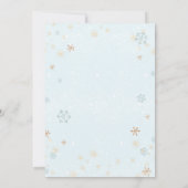 Winter Onederland Eerste Snowflake Boy 1e verjaard Kaart (Achterkant)