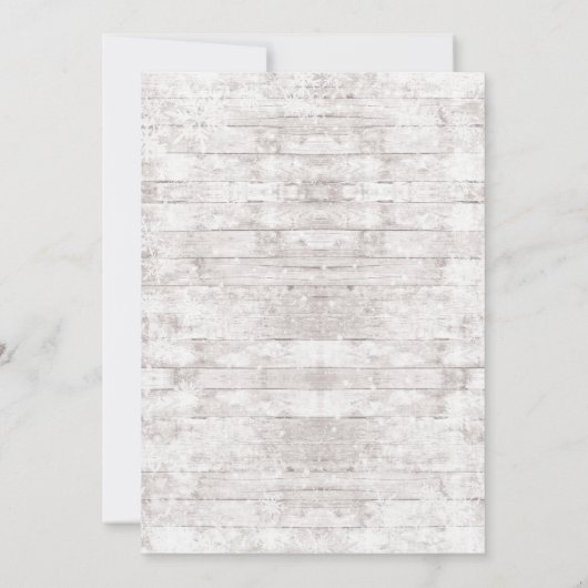 Winter Onederland Eerste uitnodiging op zaterdag (Achterkant)