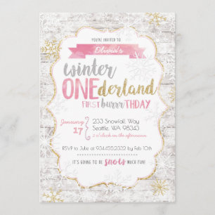 Winter Onederland Eerste uitnodiging op zaterdag