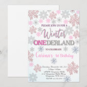 Winter Onederland Eerste uitnodiging op zaterdag (Voorkant / Achterkant)