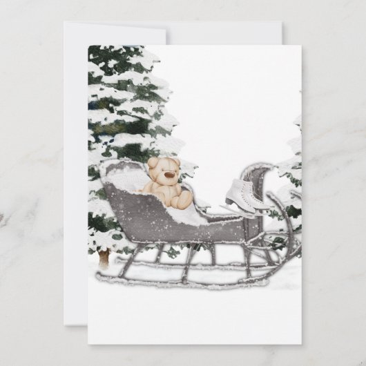 Winter Onederland Eerste uitnodiging op zaterdag (Achterkant)