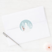 Winter Onederland Eerste Verjaardag Sticker Herten (Envelop)