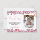 Winter Onederland fille Carte de remerciements ave (Devant)