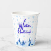 Winter Onederland First Birthday Party Cups Papieren Bekers (Voorkant)