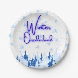 Winter Onederland First Birthday Party Plates Papieren Bordje