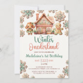 Winter Onederland Gingerbread Kerstdag Kaart (Voorkant)