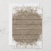 Winter Onederland Girl 1er Anniversaire Invitation (Dos)