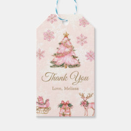 Winter Onederland Girl 1st Birthday Pink Snowflake Cadeaulabel