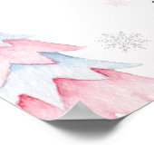 Winter Onederland Girl Anniversaire Affiche de bie (Coin)