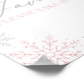 Winter Onederland Glitter Verjaardagsgunsten teken Poster (Hoek)