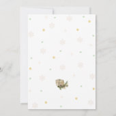 Winter ONEderland groene kerst verjaardagsuitnodig Kaart (Achterkant)