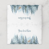 Winter Onederland Herten Christmas Food Place Card (Buitenkant ongevouwen)