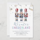 Winter Onederland Kerst Verjaardagsfeest 1e Kaart (Voorkant)