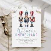 Winter Onederland Kerst Verjaardagsfeest 1e Kaart