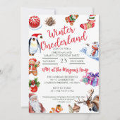 Winter Onederland Kind Kerst en Verjaardag Kaart (Voorkant)