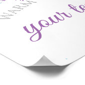 Winter Onederland Opwarmbaar Paars Poster (Hoek)