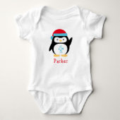 Winter ONEderland Penguin Monogram First Birthday Romper (Voorkant)