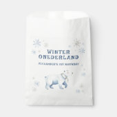 Winter Onederland Polar Beer 1e verjaardag Bedankzakje (Voorkant)