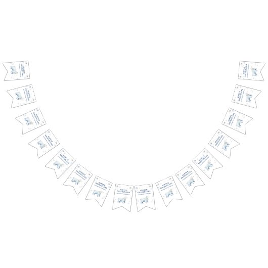 Winter Onederland Polar Beer 1e verjaardag Vlaggetjes (Alle)