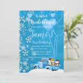 Winter Onederland premier Anniversaire Invitation (Debout devant)