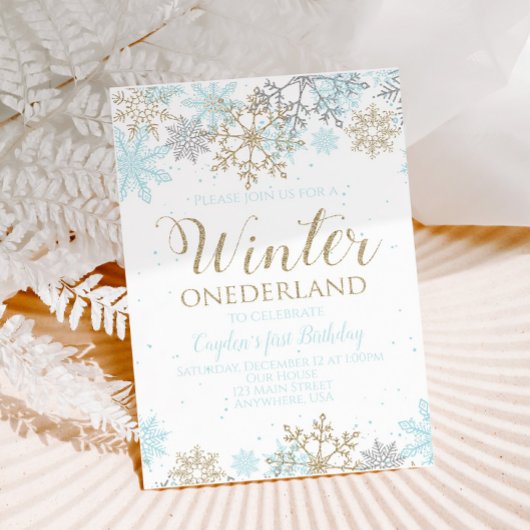 Winter Onederland première invitation d'anniversai