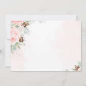 Winter Onederland rose pâle carte de remerciements (Dos)