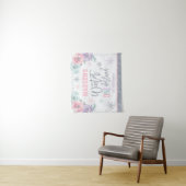 Winter ONEderland Roze 1ste verjaardag Decoraties Wandkleed (In situ)