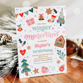Winter ONEderland Roze kerstfeest Kaart