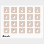 Winter Onederland Roze Polar Beer 1e Verjaardag Vierkante Sticker (Vel)