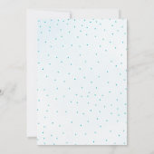 Winter Onederland Silver Blue Glitter 1st Birthday Kaart (Achterkant)