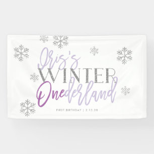 Winter ONEderland Silver Glitter Paars Iris Spandoek